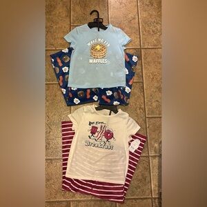 NWT *Bundle of 2 pairs* Wonder Nation girls pajama sets  sz S 6/6x
